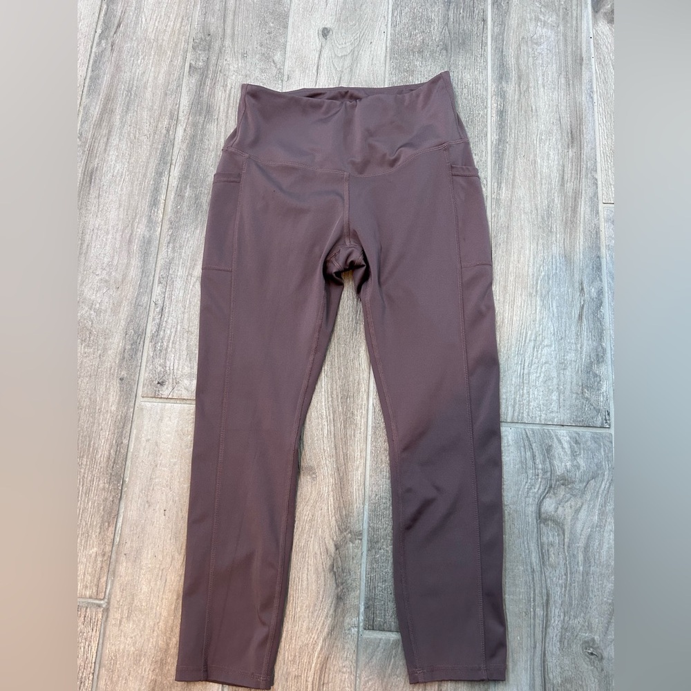 lLegend Purple Patterned women  Leggings w/ pockets size s